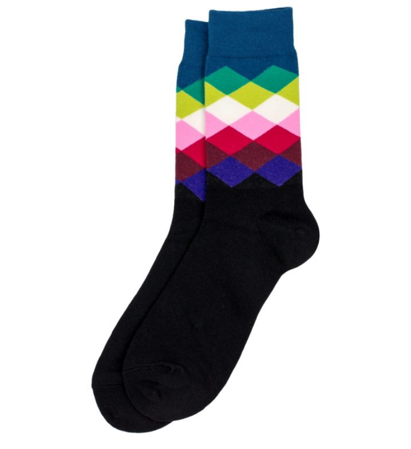 Calcetines multicolor (Azul-Negro)